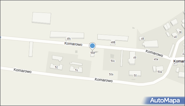 Komarowo, Komarowo, 50d, mapa Komarowo
