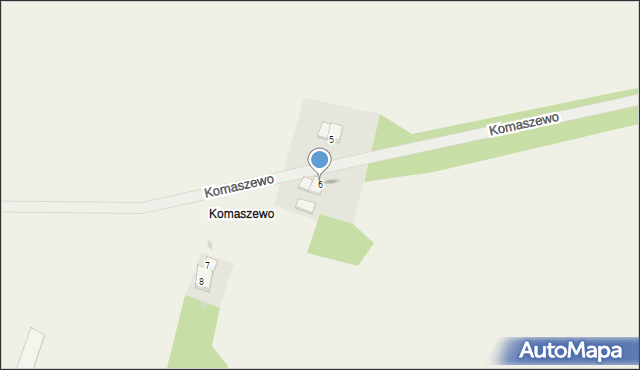 Komaszewo, Komaszewo, 6, mapa Komaszewo