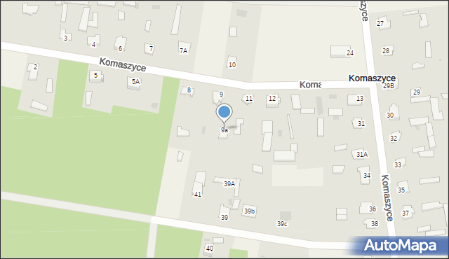 Komaszyce, Komaszyce, 9a, mapa Komaszyce