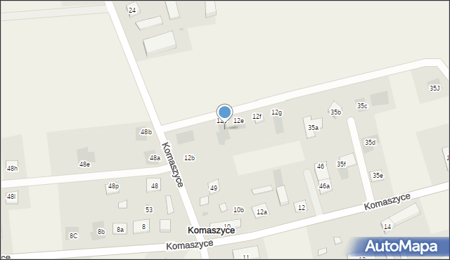 Komaszyce, Komaszyce, 12d, mapa Komaszyce