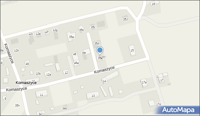 Komaszyce, Komaszyce, 35e, mapa Komaszyce