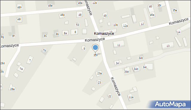 Komaszyce, Komaszyce, 35h, mapa Komaszyce