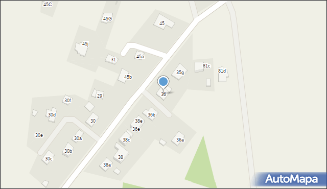 Komaszyce, Komaszyce, 36, mapa Komaszyce