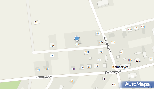 Komaszyce, Komaszyce, 48e, mapa Komaszyce