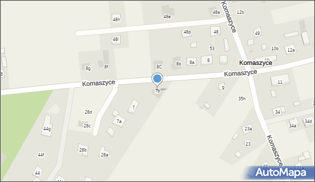 Komaszyce, Komaszyce, 7b, mapa Komaszyce