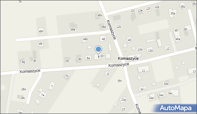 Komaszyce, Komaszyce, 8, mapa Komaszyce