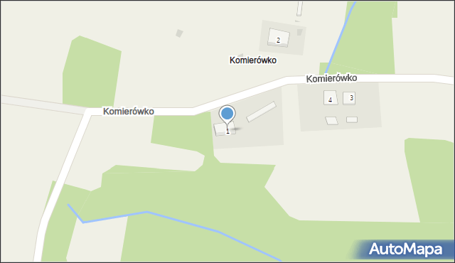 Komierówko, Komierówko, 1, mapa Komierówko