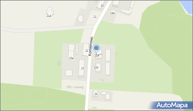 Komierowo, Komierowo, 22a, mapa Komierowo