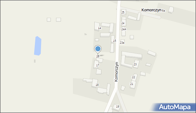 Komorczyn, Komorczyn, 16, mapa Komorczyn