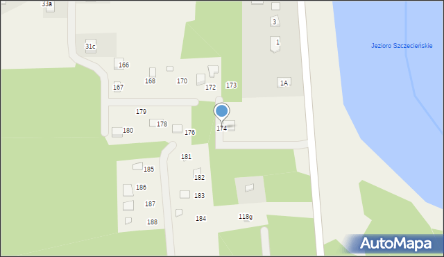 Komórki, Komórki, 174, mapa Komórki