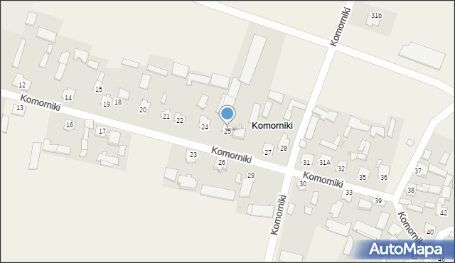 Komorniki, Komorniki, 25, mapa Komorniki