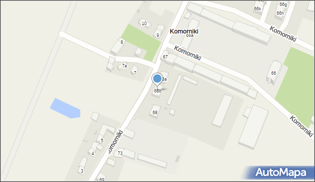 Komorniki, Komorniki, 68b, mapa Komorniki