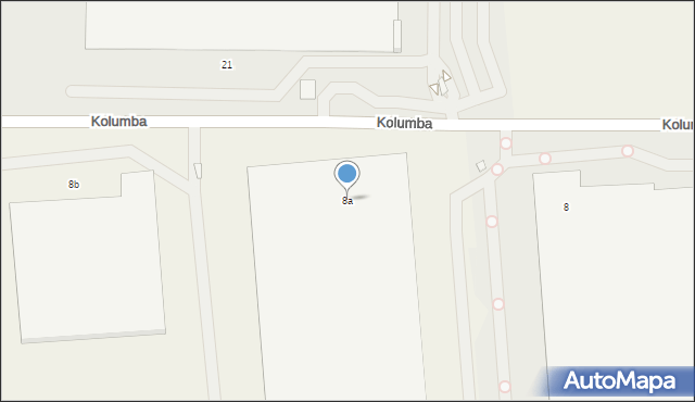 Komorniki, Kolumba Krzysztofa, 8a, mapa Komorniki