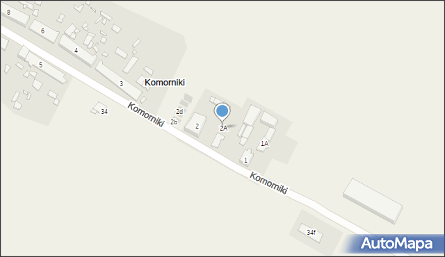 Komorniki, Komorniki, 2A, mapa Komorniki