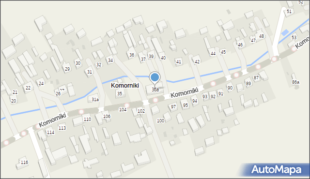 Komorniki, Komorniki, 36a, mapa Komorniki