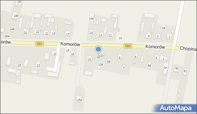 Komorów, Komorów, 12, mapa Komorów