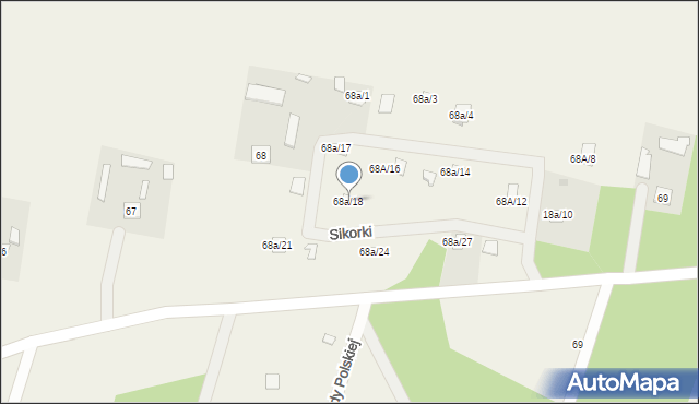 Komorów, Komorów, 68a/18, mapa Komorów