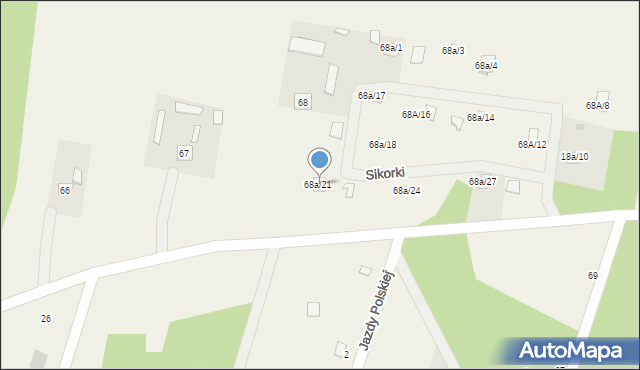 Komorów, Komorów, 68a/21, mapa Komorów