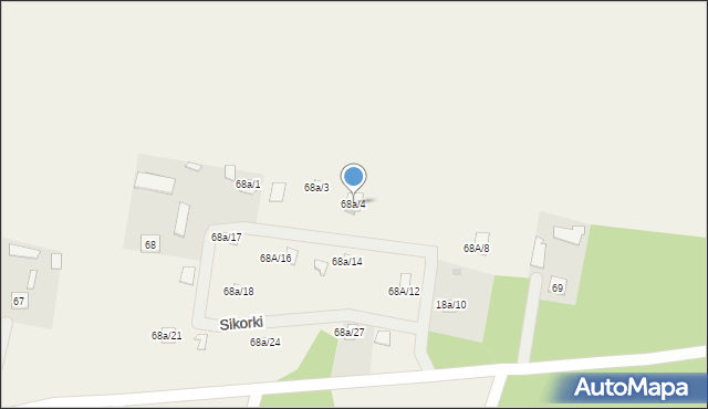 Komorów, Komorów, 68a/4, mapa Komorów