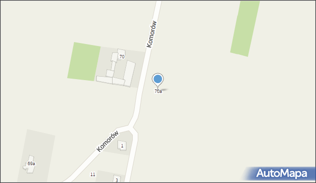 Komorów, Komorów, 70a, mapa Komorów