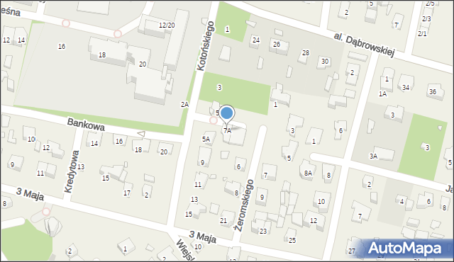 Komorów, Kotońskiego Henryka, 7A, mapa Komorów