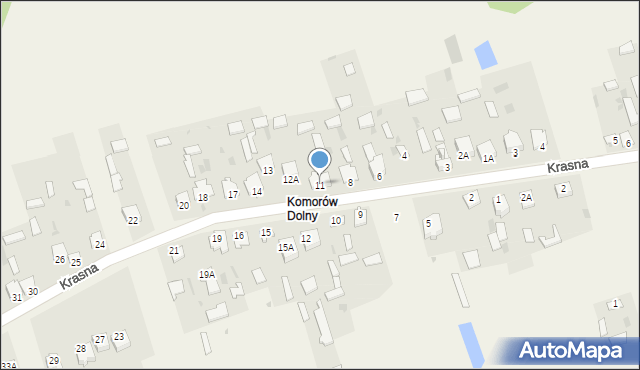 Komorów, Komorów, 11, mapa Komorów