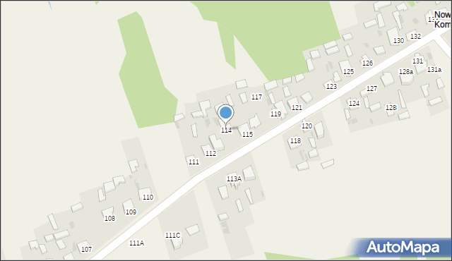 Komorów, Komorów, 114, mapa Komorów