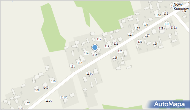 Komorów, Komorów, 115, mapa Komorów