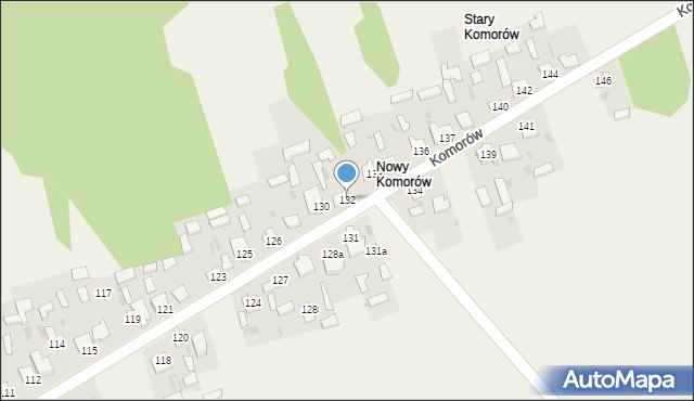 Komorów, Komorów, 132, mapa Komorów