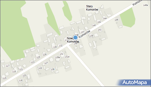 Komorów, Komorów, 134, mapa Komorów