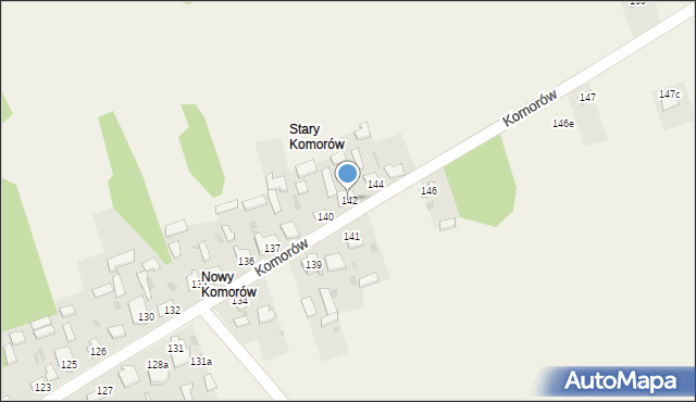 Komorów, Komorów, 142, mapa Komorów