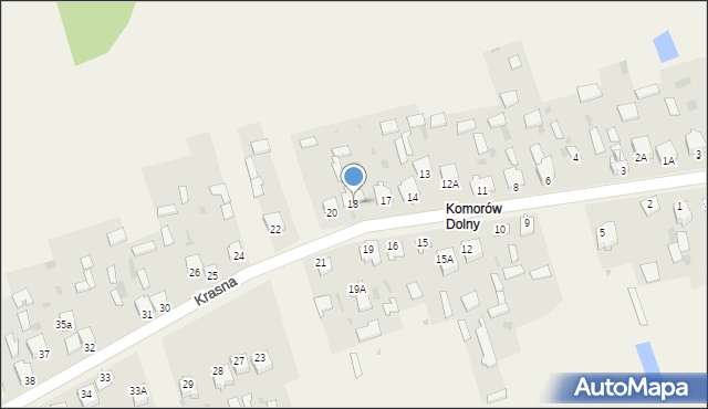 Komorów, Komorów, 18, mapa Komorów