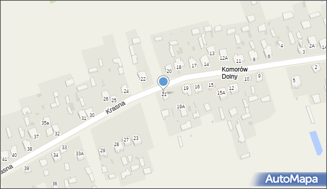 Komorów, Komorów, 21, mapa Komorów