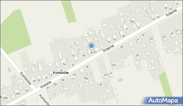 Komorów, Komorów, 47, mapa Komorów