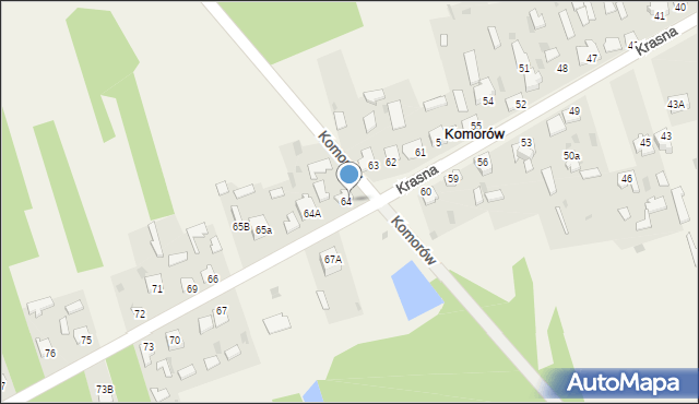 Komorów, Komorów, 64, mapa Komorów