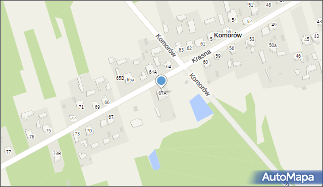 Komorów, Komorów, 67A, mapa Komorów