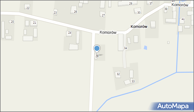 Komorów, Komorów, 28, mapa Komorów