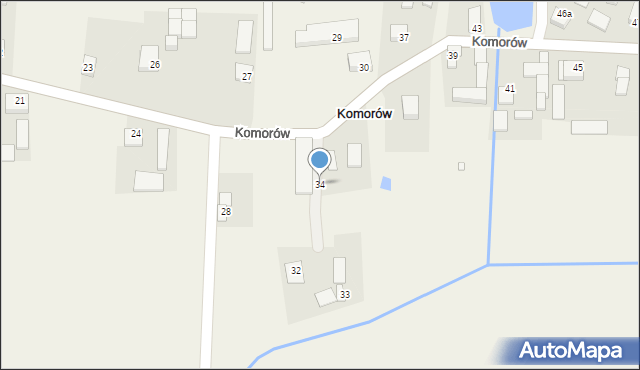 Komorów, Komorów, 34, mapa Komorów