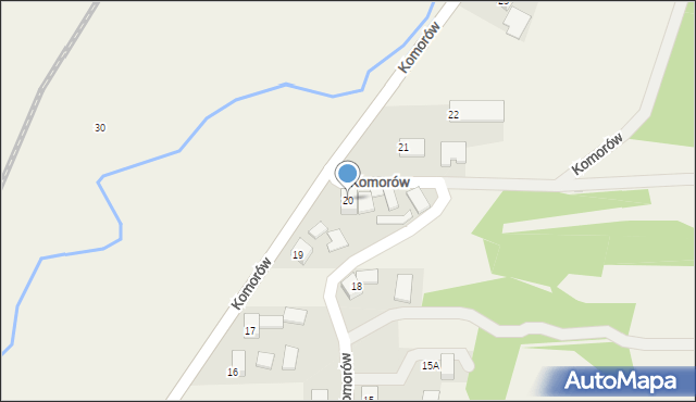 Komorów, Komorów, 20, mapa Komorów