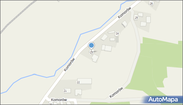 Komorów, Komorów, 23, mapa Komorów