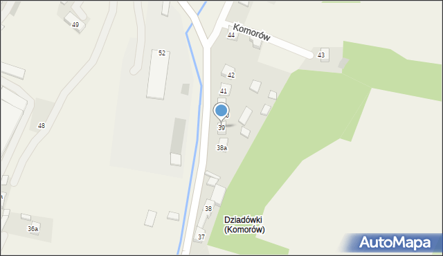 Komorów, Komorów, 39, mapa Komorów