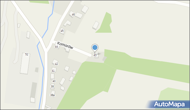Komorów, Komorów, 43, mapa Komorów