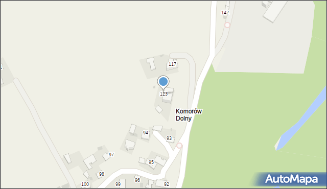 Komorów, Komorów, 123, mapa Komorów