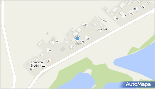 Komorów, Komorów, 20, mapa Komorów