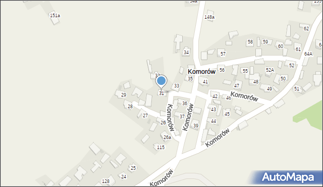 Komorów, Komorów, 31, mapa Komorów