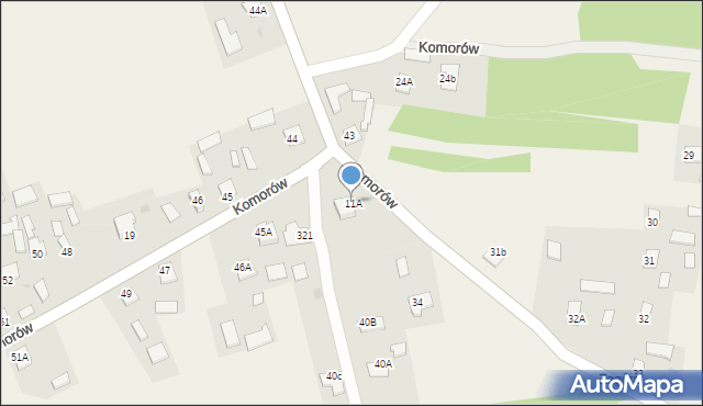 Komorów, Komorów, 11A, mapa Komorów