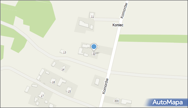 Komorów, Komorów, 12, mapa Komorów