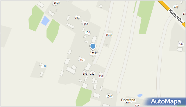 Komorów, Komorów, 153A, mapa Komorów