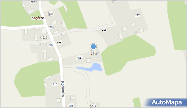 Komorów, Komorów, 284a, mapa Komorów