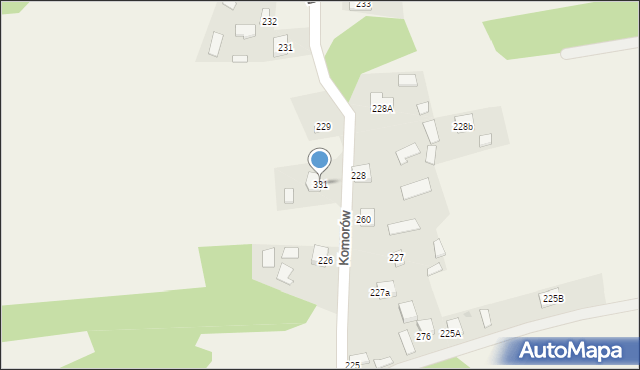 Komorów, Komorów, 331, mapa Komorów